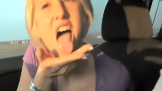 By blonde Driver gets blowjob in Automobile By DEB 969