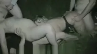 Outdoot matures group sex