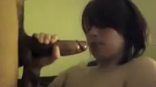 Cuckold husband watches dark dick is finished by spouse in