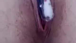 Toying Her Small Boobs