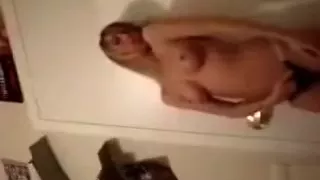 Hot blonde babe gets naked and shows