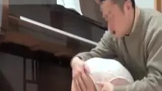 Asian sensitive babe gets her fuck holes teased upskirt