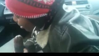 Exotic private ebony, glasses, outdoor porn scene