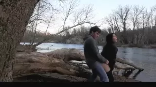 Horny private outdoor, doggystyle sex scene