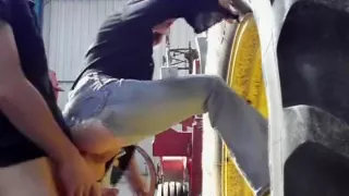 Red Haired Slut With Pierced Tits Fucks