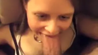 Petite Brunette In A Dim Room Sucking Dick In Pov