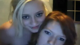 Bleached Blonde And A Red-Head On Webcam