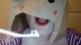 Pixie Woman Brushes Her Teeth With Cum