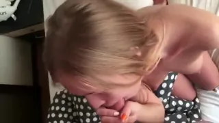 Blonde Is Showing Her Sexy Moves