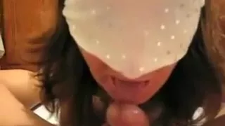 Adult girlfriend that is bad sucks on cum in her mouth