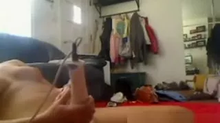 Hitachi massage for my shaved pussy