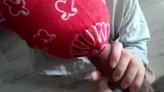 Redhead Gives Handjob And Blowjob