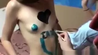 College Girls Get Naked And Paint Covered At Party