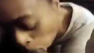 Black Slut Giving A Blowjob