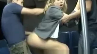 White Coed Creampied in Tokyo Metro!