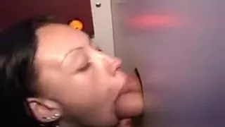 Brunette Amateur Sucks Dick And Takes Facial At Glory Hole