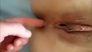 Fingerfucking her tight asshole - POV.