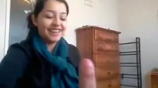 Teenager with braces sucking on cock that is huge