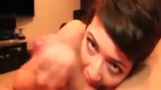 Very Attractive Amateur Partner with Short-Hair gets a Cosm