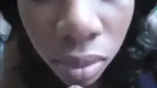 Black Woman gets Large Sticky Facial