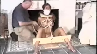 Agonizing attaching motion having a blindfolded sex slave t