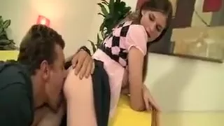 little schoolgirl has teen milk boobies
