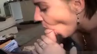 Short Haired Blonde Crack Whore Sucking On Dick POV