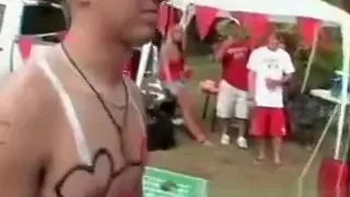 College Girls Flashing Their Tits At A Tailgate Party
