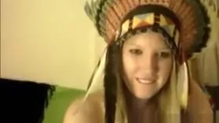 Hot canadian milf in headress teases body