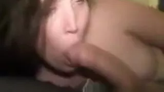 Brunette Crack Whore With Her Mouth Full Of Cock For Pay