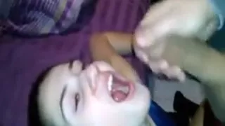 Supporter gets a facial from his cock that is large