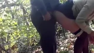 Hottest private ebony, doggystyle, outdoor porn movie