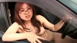 Sexy Japanese office girl flashing her