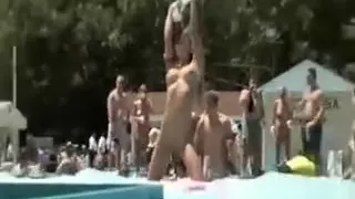 Anna toying outdoors and in a party crowd