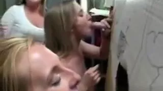 College Girls Suck Dicks Through Dorm Room Glory Holes