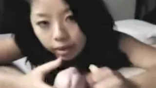 Sexy big boobs white girl gives a pov blowjob