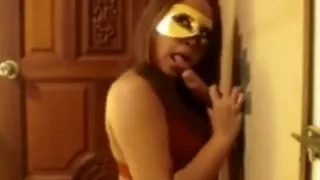 Glory hole amateur blowjob