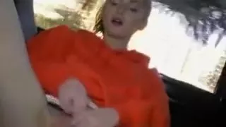 Pretty Blonde College Girlfriend Fingering Herself On Bus