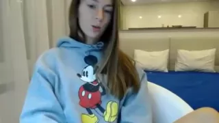 Cute blonde amateur webcam teen masturbating