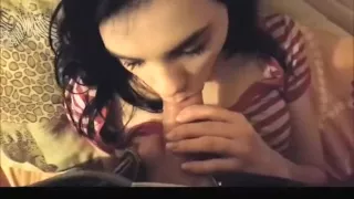 Amazing homemade brunette, lingerie, blowjob sex movie