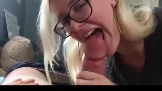 Fabulous exclusive blowjob, cumshot, closeup sex scene