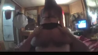 Amazing homemade cowgirl, reversed cowgirl, upskirt porn clip