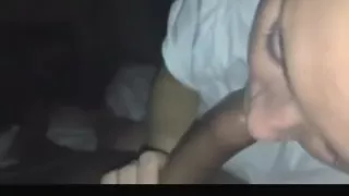 Horny amateur cellphone, brunette, blowjob porn clip