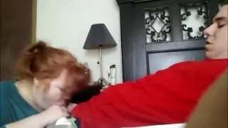 Incredible exclusive blowjob, girlfriend, redhead adult video