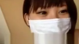 Hot and hairy pussy Asian drilled by toys