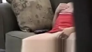 Hidden cam caught busty black