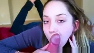 Big black cock loving Latina teen sucks a cock