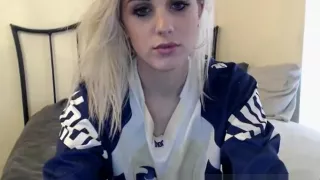 Blond slut with big boobs