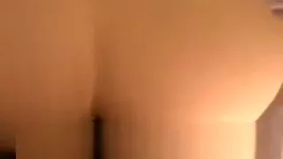 Nasty blonde chick sucking a big cock on her bed