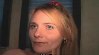 Nasty blonde hooker Alexis peels off her clothes and gives a blowjob